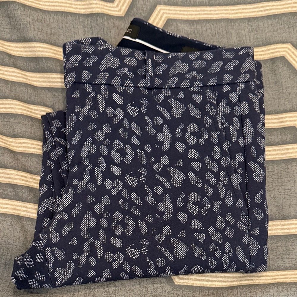 Banana Republic Navy and White Patterned Trousers